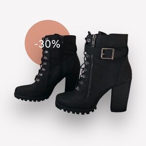 30% off $40 Just Fab Black Booties NWOT